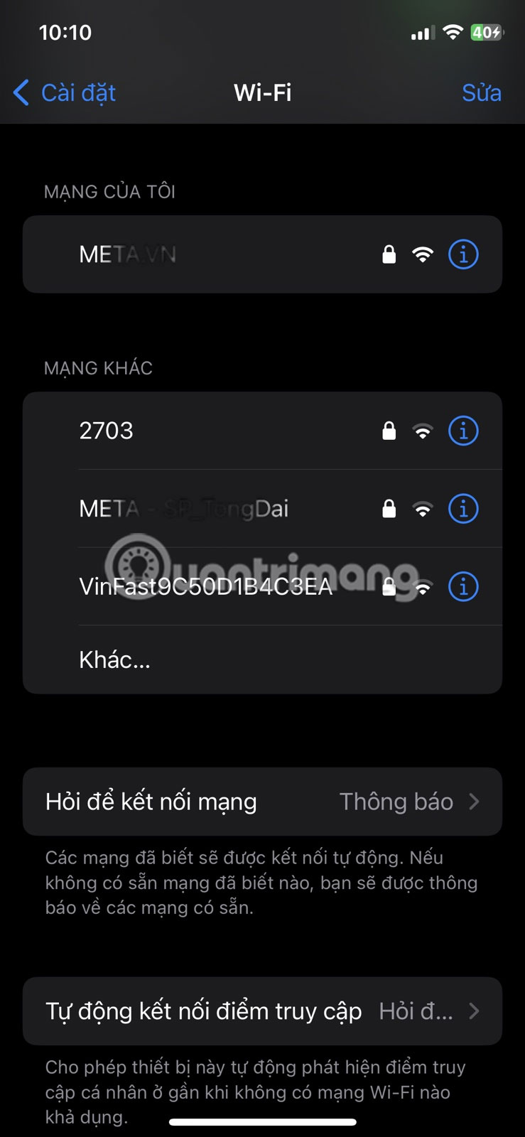 Chọn Wi-Fi