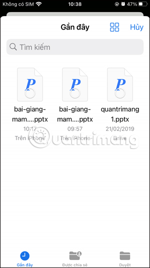 Chọn tập tin PowerPoint