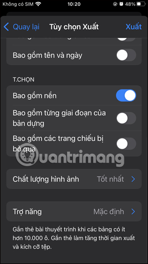 Xuất sang tập tin PDF
