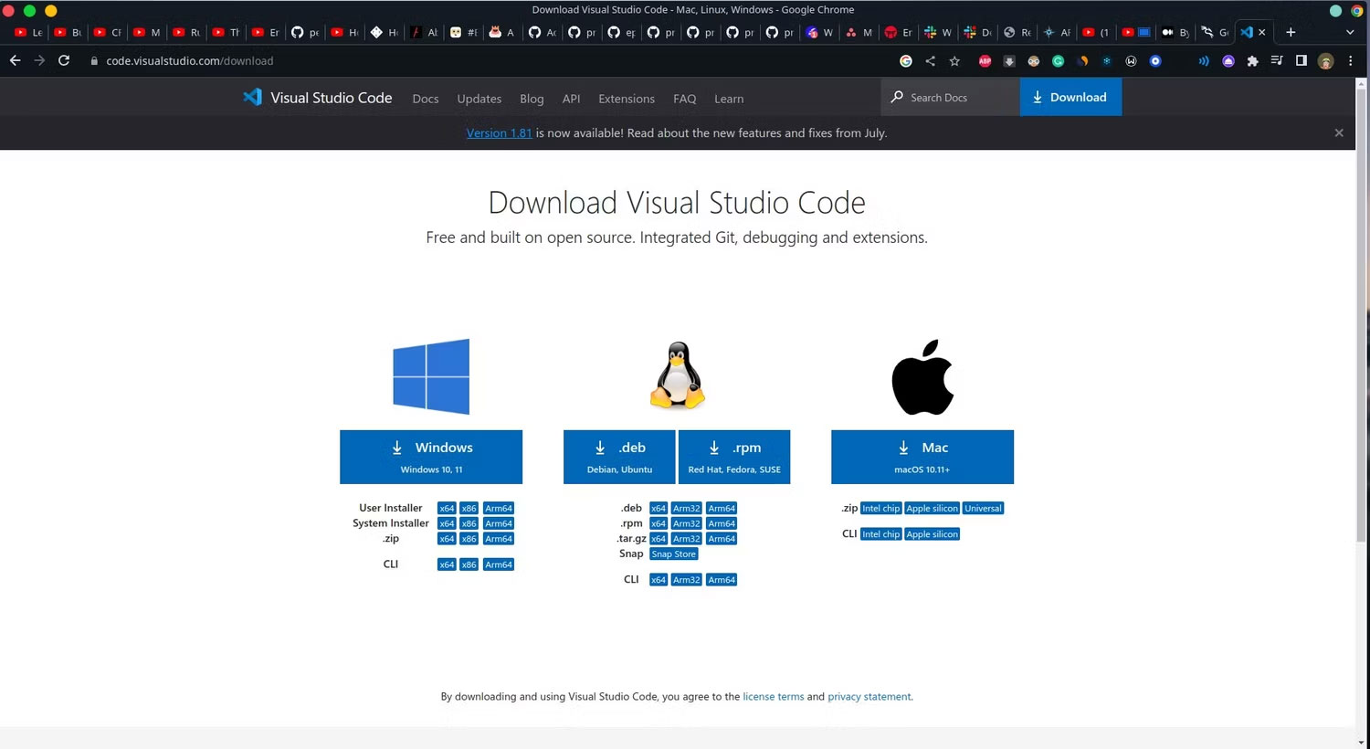 Trang tải xuống VS Code