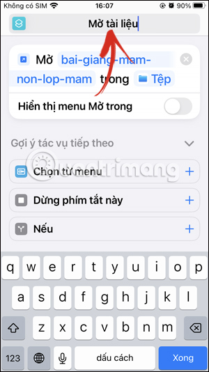 Nhập tên tác vụ