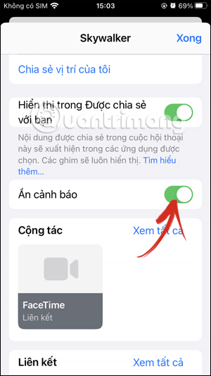 Tắt thông báo tin nhắn iPhone