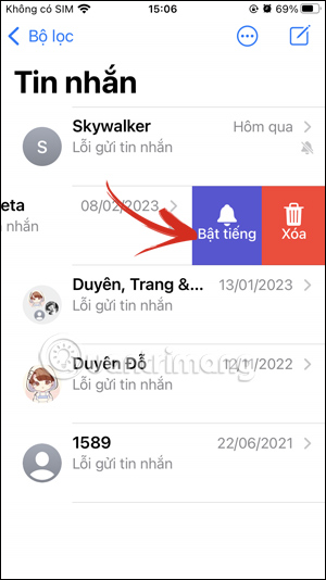 Bật tiếng tin nhắn iPhone
