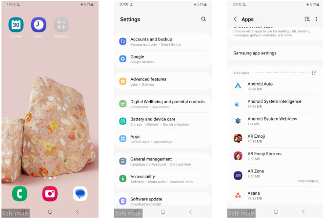 Danh sách ứng dụng trong menu Apps
