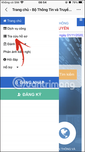 Tra cứu hồ sơ trên Cổng dịch vụ Công