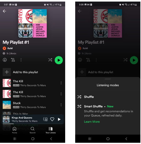 Sử dụng tính năng Smart Shuffle trên Spotify
