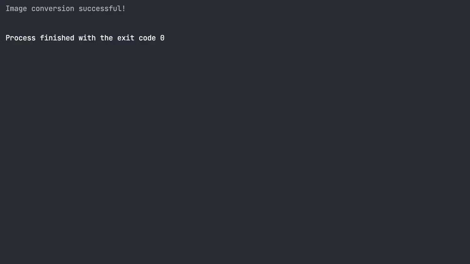 Thông báo chuyển đổi ảnh thành công