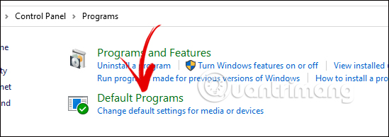 Default application on Windows 