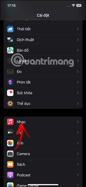 Thiết lập ứng dụng Apple Music