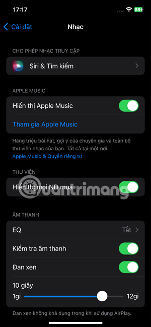 Crossfade Apple Music