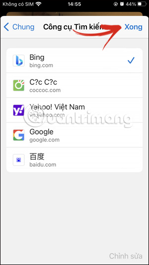 Lưu công cụ tìm kiếm cho Egde