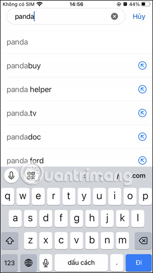 Tìm kiếm trên Microsoft Edge