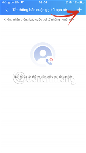 Thêm bạn bè tắt thông báo cuộc gọi Zalo