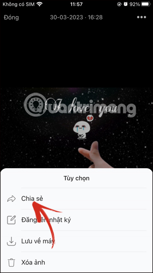 Chia sẻ hình ảnh trên Zalo