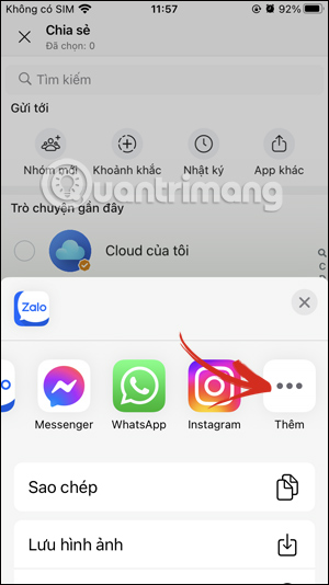 Mở rộng ứng dụng gửi ảnh trên Zalo