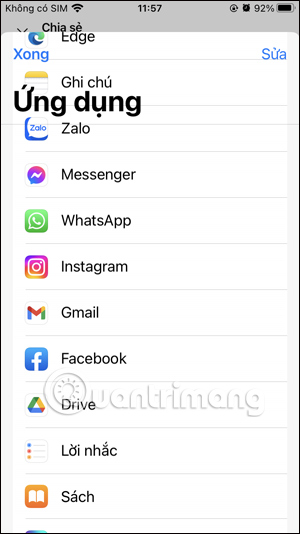 Ứng dụng gửi ảnh từ Zalo