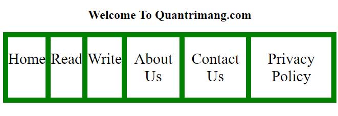 Kế quả dùng CSS Flex