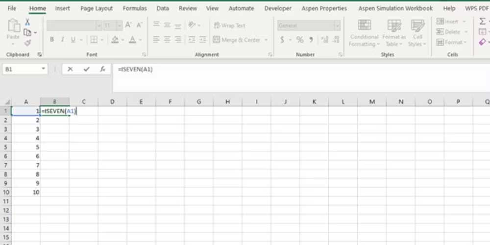 Công thức hàm ISEVEN trong Excel