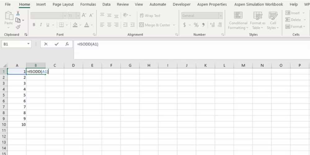 Hàm số lẻ trong Excel