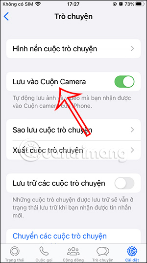 Lưu ảnh và video WhatsApp vào album