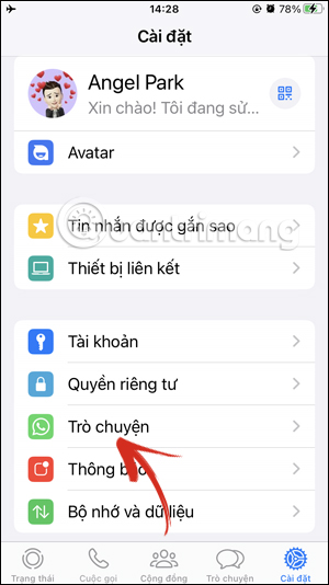 Trò chuyện trên WhatsApp