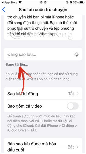 Sao lưu tin nhắn WhatsApp