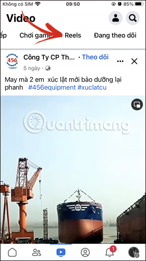 Truy cập Facebook Reels