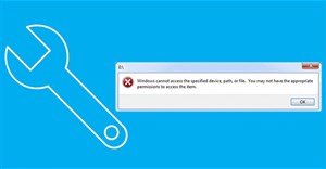 Cách sửa lỗi "Windows Cannot Access the Specified Device, Path or File"