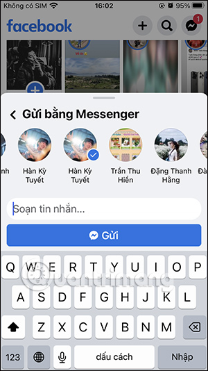 Gửi tin nhắn Messenger