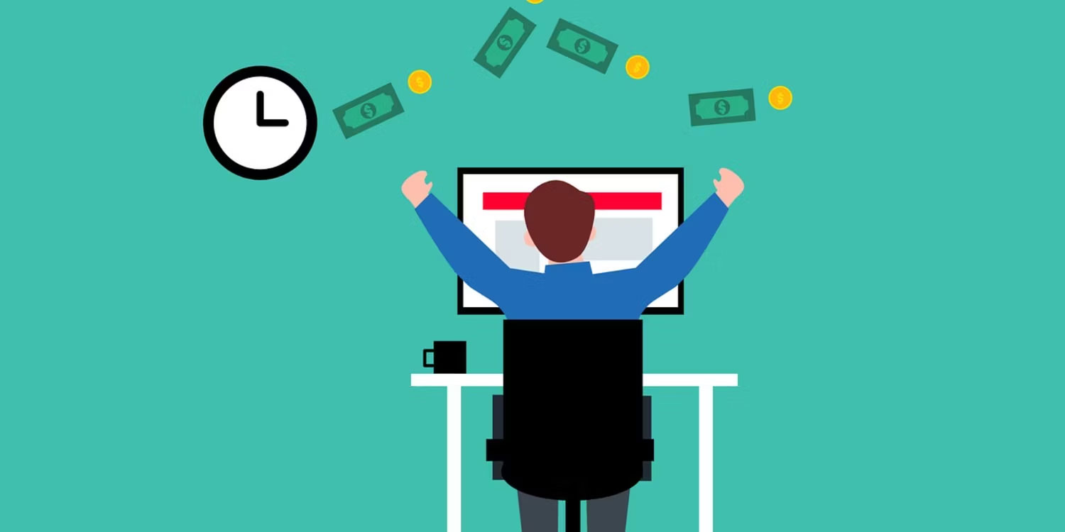 Một người có tiền và máy tính