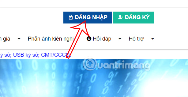 Đăng nhập Cổng dịch vục công Bộ thông tin 