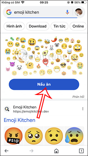 Thực hiện Emoji Kitchen