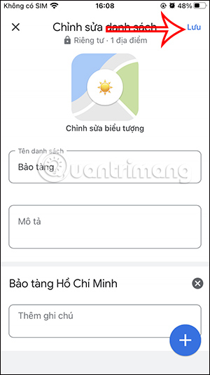 Lưu emoji mới cho địa điểm Google Maps