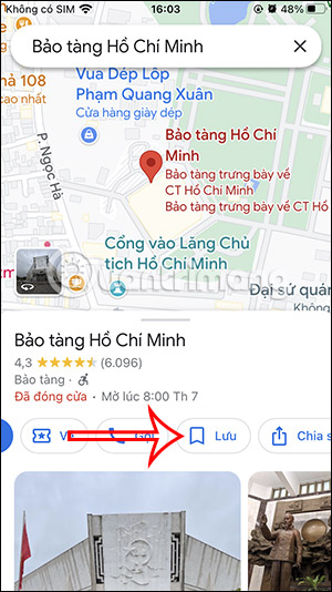 Lưu địa điểm Google Maps