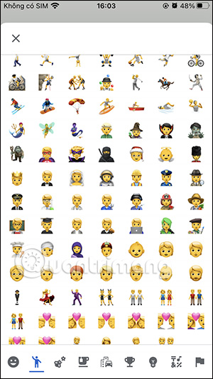 Emoji cho địa điểm Google Maps
