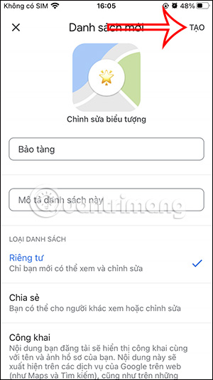 Tạo địa điểm trong Google Maps