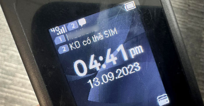 Điện thoại hiển thị sóng 4G