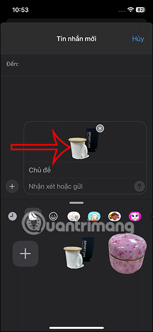 Gửi sticker động trên iPhone 