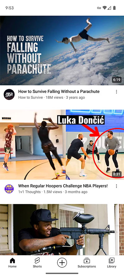 youtube android bo tròn video