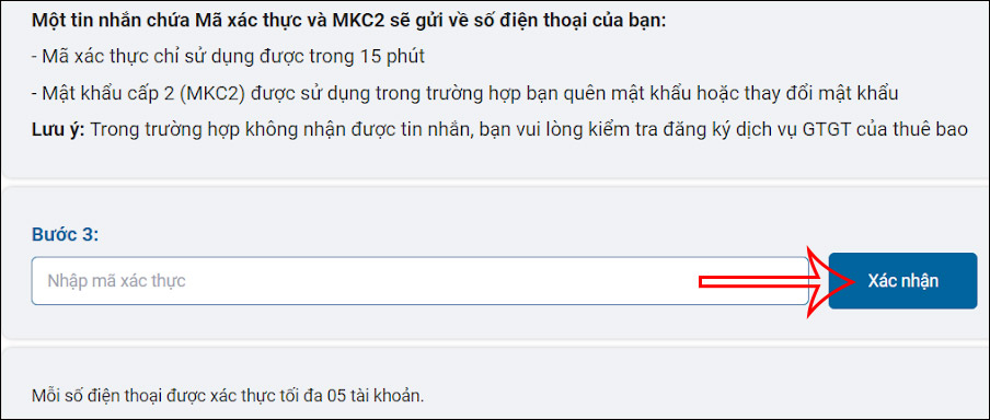 Soạn tin nhắn đăng ký bảo mật tài khoản IOE