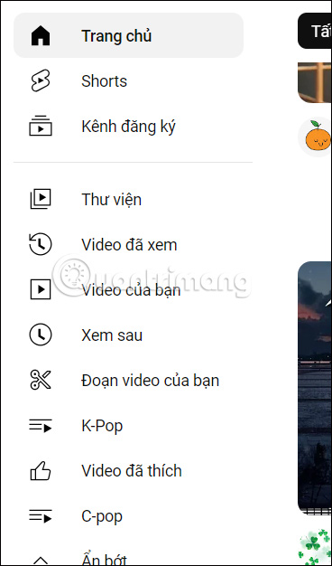 Chọn playlist YouTube