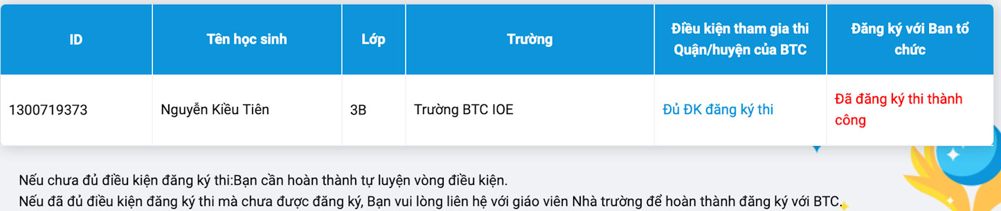 Đăng ký tài khoản IOE thành công