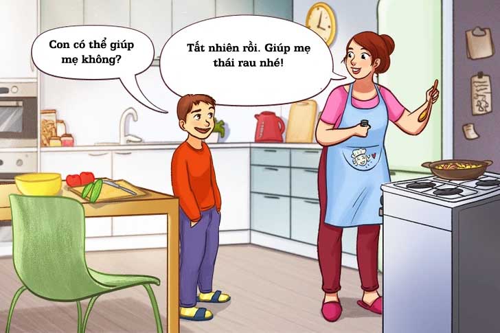 Chấp nhận lời đề nghị giúp đỡ của con