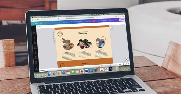 Trình tạo web trên Canva