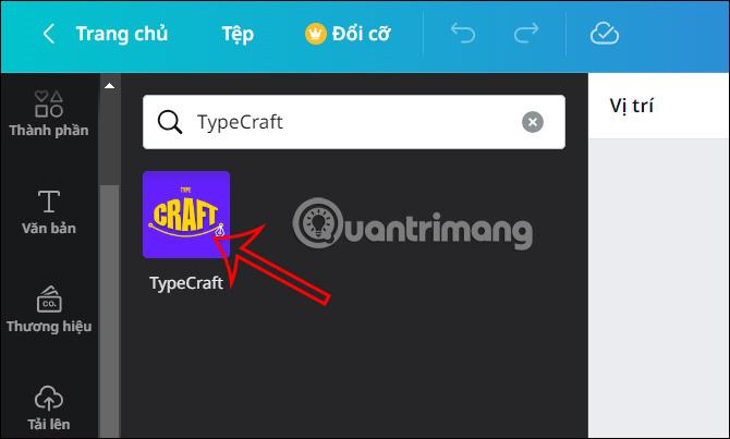 Sử dụng TypeCraft trên Canva 
