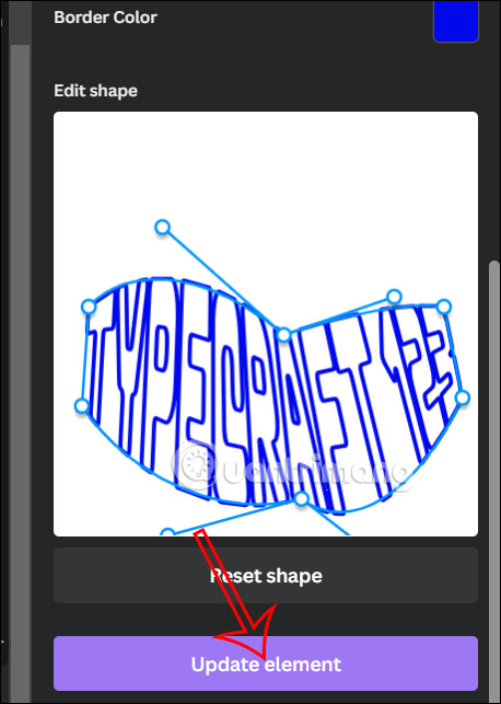 Chỉnh khung TypeCraft trên Canva 