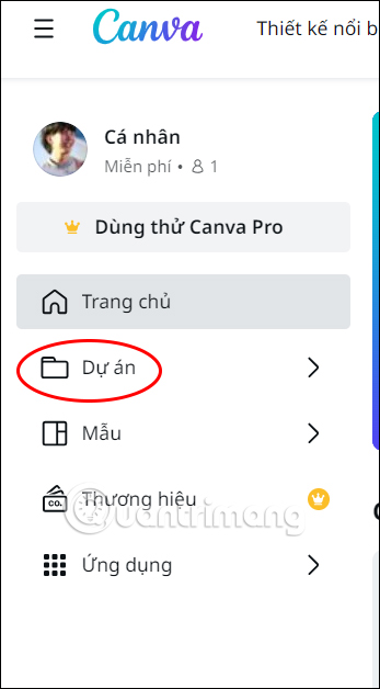 Dự án trên Canva 