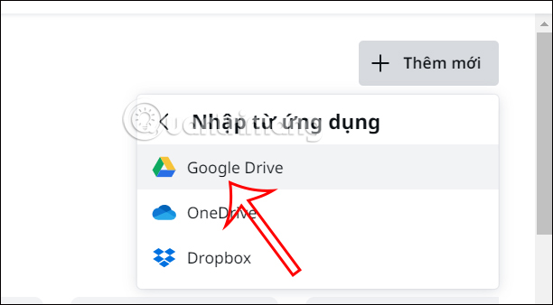 Nhập nội dung từ Google Drive vào Canva