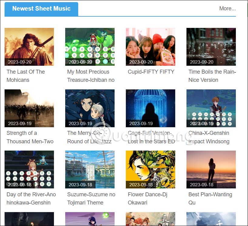 Tải bản nhạc trên trang web Everyone Piano