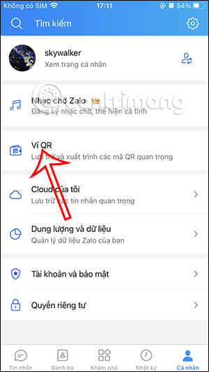 Ví QR Zalo